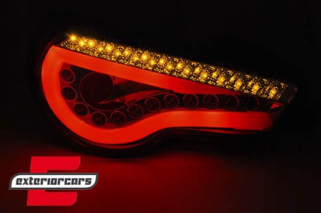 Full LED stražnja svjetla LightBar SEQ žmigavci (chrome) / Toyota GT86 (2012-2016), LDTO12