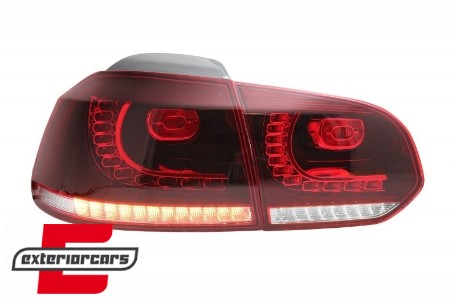 Full LED stražnja svjetla R20 dizajn (crvena/kristal) / VW Golf 6 VI (2008-2013), TLVWG6R20RCLED
