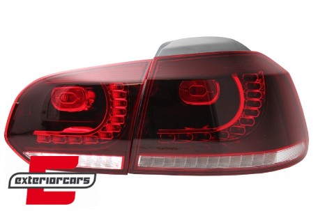 Full LED stražnja svjetla R20 dizajn (crvena/kristal) / VW Golf 6 VI (2008-2013), TLVWG6R20RCLED