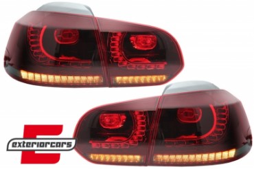 Full LED stražnja svjetla R20 dizajn (crvena/smoke) / VW Golf 6 VI (2008-2013), TLVWG6R20RS