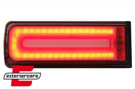 Full LED stražnja svjetla SEQ žmigavci 2018 Facelift dizajn (crvena/smoke) / Mercedes G-klasa W463 (2008-2017), TLMBW463NL