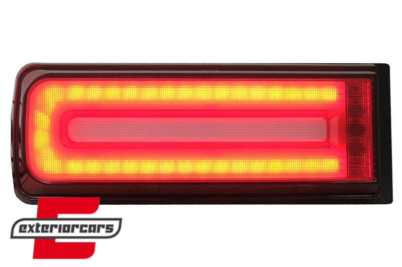 Full LED stražnja svjetla SEQ žmigavci 2018 Facelift dizajn (crvena/smoke) / Mercedes G-klasa W463 (2008-2017), TLMBW463NL