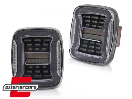 Full LED stražnja svjetla SEQ žmigavci (bijela) / Jeep Wrangler YJ TJ (1991-2006), LDCH43