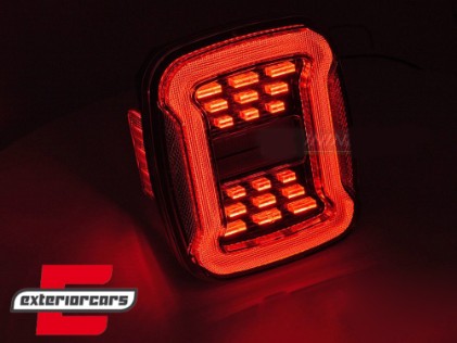 Full LED stražnja svjetla SEQ žmigavci (bijela) / Jeep Wrangler YJ TJ (1991-2006), LDCH43