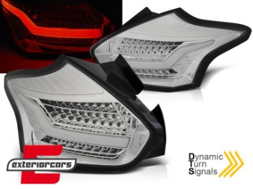 Full LED stražnja svjetla SEQ žmigavci (chrome) / Ford Focus 3 Hatchback Facelift (2015-2018), LDFO60