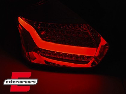 Full LED stražnja svjetla SEQ žmigavci (chrome) / Ford Focus 3 Hatchback Facelift (2015-2018), LDFO60