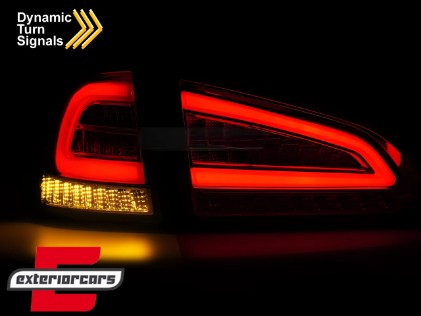 Full LED stražnja svjetla SEQ žmigavci (chrome) / Ford Focus 3 karavan (2011-2018), LDFO79