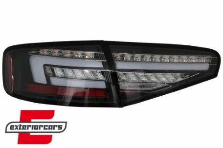 Full LED stražnja svjetla SEQ žmigavci (crna) / Audi A4 B8 limuzina (2012-2015), LDAUH6