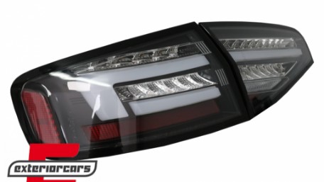 Full LED stražnja svjetla SEQ žmigavci (crna) / Audi A4 B8 limuzina (2012-2015), LDAUH6