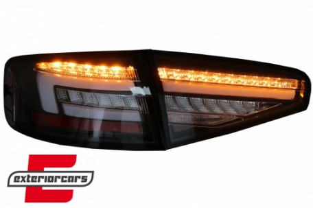 Full LED stražnja svjetla SEQ žmigavci (crna) / Audi A4 B8 limuzina (2012-2015), LDAUH6