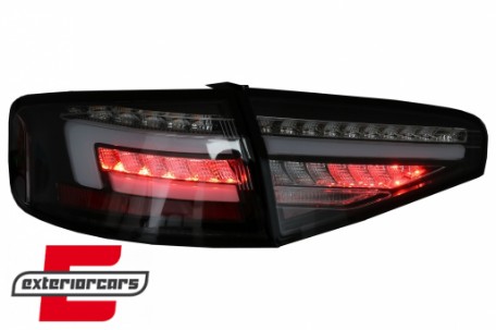 Full LED stražnja svjetla SEQ žmigavci (crna) / Audi A4 B8 limuzina (2012-2015), LDAUH6