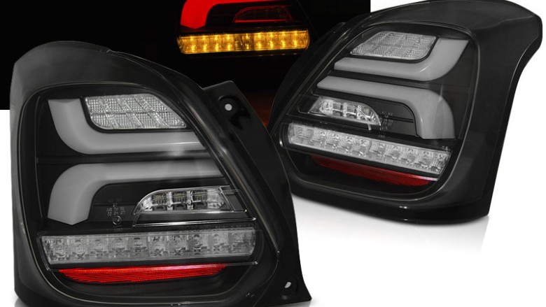 Full LED stražnja svjetla SEQ žmigavci (crna) / Suzuki Swift VI (2017-2023), LDSI10