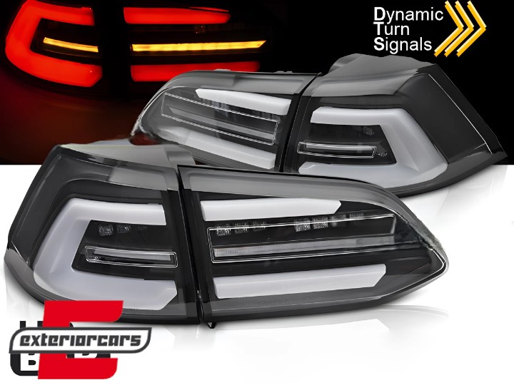 Full LED stražnja svjetla SEQ žmigavci (crna) / VW Golf 7 (2013-2017) karavan, LDVWS4
