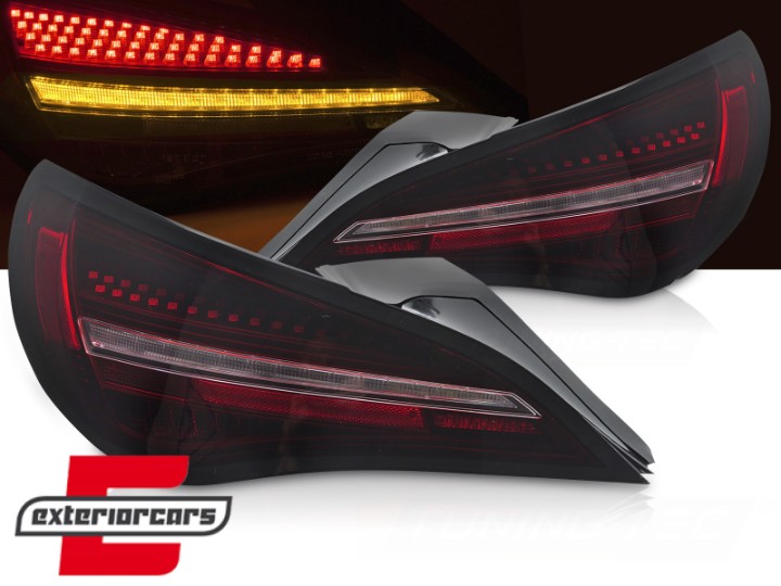 Full LED stražnja svjetla SEQ žmigavci (crna/crvena) / Mercedes CLA C117 W117 (2013-2018), LDMEF5