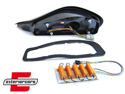 Full LED stražnja svjetla SEQ žmigavci (crna/crvena) / Porsche Boxster 986 (1996-2004), LDPO42