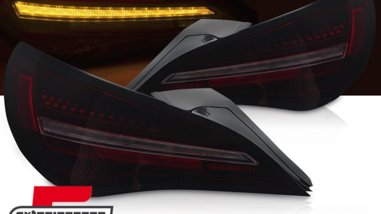 Full LED stražnja svjetla SEQ žmigavci (crna/crvena/smoke) / Mercedes CLA C117 W117 (2013-2018), LDMEF6