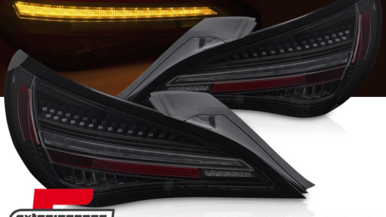 Full LED stražnja svjetla SEQ žmigavci (crna/smoke) / Mercedes CLA C117 W117 (2013-2018), LDMEF4