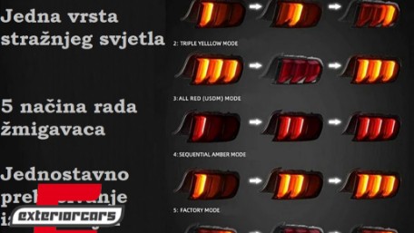 Full LED stražnja svjetla SEQ žmigavci (crvena) / Ford Mustang VI S550 (2015-2022), LDFO89