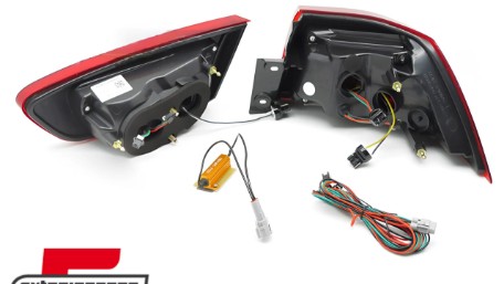 Full LED stražnja svjetla SEQ žmigavci (crvena) / Mitsubishi Lancer 8 limuzina (2007-2017), LDMI11