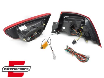 Full LED stražnja svjetla SEQ žmigavci (crvena) / Mitsubishi Lancer 8 limuzina (2007-2017), LDMI11
