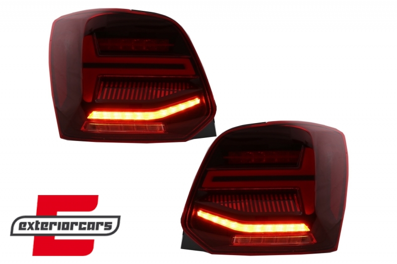 Full LED stražnja svjetla SEQ žmigavci (crvena) / VW Polo 6R 6C (2009-2017), LDVWV4