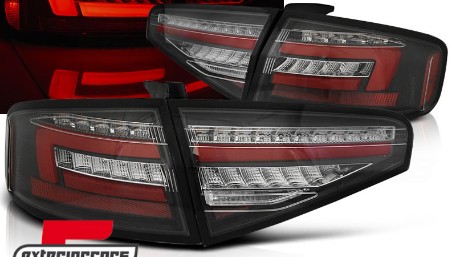 Full LED stražnja svjetla SEQ žmigavci (crvena/crna) / Audi A4 B8 limuzina (2012-2015), LDAUH2