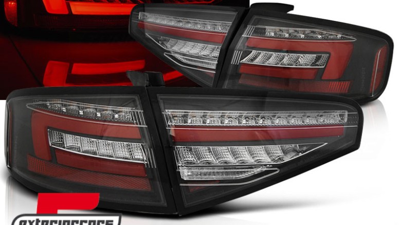 Full LED stražnja svjetla SEQ žmigavci (crvena/crna) / Audi A4 B8 limuzina (2012-2015), LDAUH2