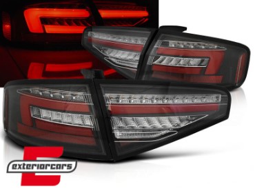 Full LED stražnja svjetla SEQ žmigavci (crvena/crna) / Audi A4 B8 limuzina (2012-2015), LDAUH2