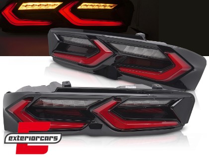 Full LED stražnja svjetla SEQ žmigavci (crvena/crna) / Chevrolet Camaro (2019-2024), LDCT09