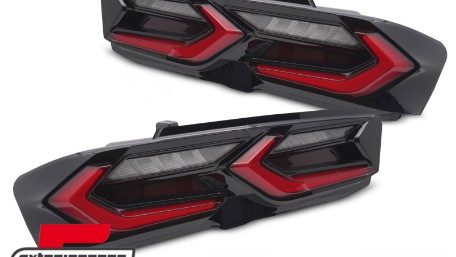 Full LED stražnja svjetla SEQ žmigavci (crvena/crna) / Chevrolet Camaro (2019-2024), LDCT09