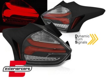Full LED stražnja svjetla SEQ žmigavci (crvena/crna) / Ford Focus 3 Hatchback Facelift (2015-2018), LDFO69