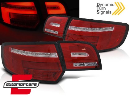 Full LED stražnja svjetla SEQ žmigavci (crvena/kristal) / AUDI A3 Sportback (2003-2008), LDAUH7