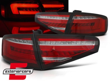 Full LED stražnja svjetla SEQ žmigavci (crvena/kristal) / Audi A4 B8 limuzina (2012-2015), LDAUG9