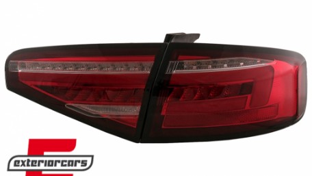 Full LED stražnja svjetla SEQ žmigavci (crvena/kristal) / Audi A4 B8 limuzina (2012-2015), LDAUG9