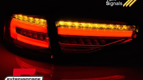 Full LED stražnja svjetla SEQ žmigavci (crvena/kristal) / Audi A4 B8 limuzina (2012-2015), LDAUH3