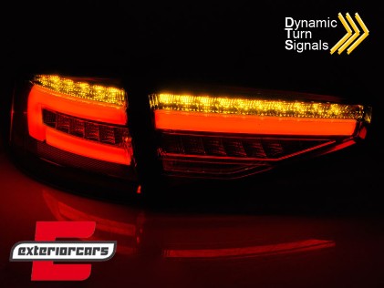 Full LED stražnja svjetla SEQ žmigavci (crvena/kristal) / Audi A4 B8 limuzina (2012-2015), LDAUH3