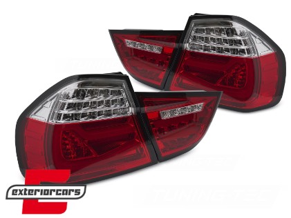 Full LED stražnja svjetla SEQ žmigavci (crvena/kristal) / BMW serije 3 E90 LCI (2008-2011) limuzina, LDBMK2