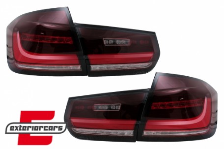 Full LED stražnja svjetla SEQ žmigavci (crvena/kristal) / BMW serije 3 F30 (2011-2019), LDBMJ8