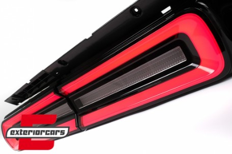 Full LED stražnja svjetla SEQ žmigavci (crvena/kristal) / Dodge Challenger (2008-2014), TLDOGCHA3