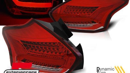 Full LED stražnja svjetla SEQ žmigavci (crvena/kristal) / Ford Focus 3 Hatchback Facelift (2015-2018), LDFO61