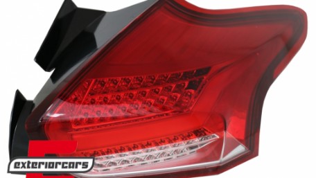 Full LED stražnja svjetla SEQ žmigavci (crvena/kristal) / Ford Focus 3 Hatchback Facelift (2015-2018), LDFO61