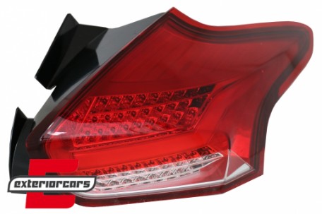 Full LED stražnja svjetla SEQ žmigavci (crvena/kristal) / Ford Focus 3 Hatchback Facelift (2015-2018), LDFO61