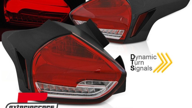 Full LED stražnja svjetla SEQ žmigavci (crvena/kristal) / Ford Focus 3 Hatchback Facelift (2015-2018), LDFO64