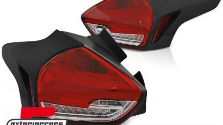 Full LED stražnja svjetla SEQ žmigavci (crvena/kristal) / Ford Focus 3 Hatchback Facelift (2015-2018), LDFO64
