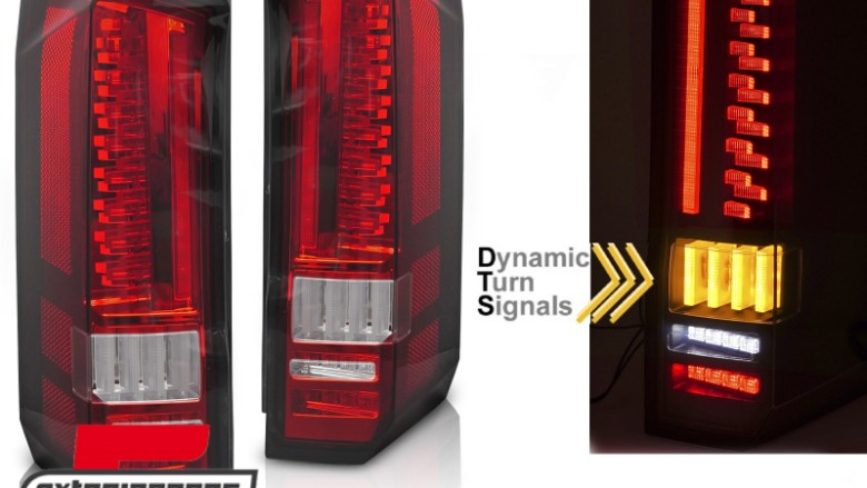 Full LED stražnja svjetla SEQ žmigavci (crvena/kristal) / MAN TGE VW Crafter II (2017-), LDVWU1