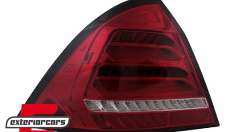 Full LED stražnja svjetla SEQ žmigavci (crvena/kristal) / Mercedes C-klasa W203 (2000-2004) limuzina, LDMED4