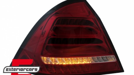 Full LED stražnja svjetla SEQ žmigavci (crvena/kristal) / Mercedes C-klasa W203 (2000-2004) limuzina, LDMED4