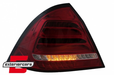 Full LED stražnja svjetla SEQ žmigavci (crvena/kristal) / Mercedes C-klasa W203 (2000-2004) limuzina, LDMED4