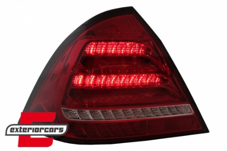Full LED stražnja svjetla SEQ žmigavci (crvena/kristal) / Mercedes C-klasa W203 (2000-2004) limuzina, LDMED4