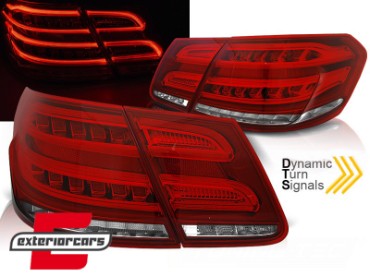 Full LED stražnja svjetla SEQ žmigavci (crvena/kristal) / Mercedes E-klasa W212 limuzina (2009-2013), LDMEB2